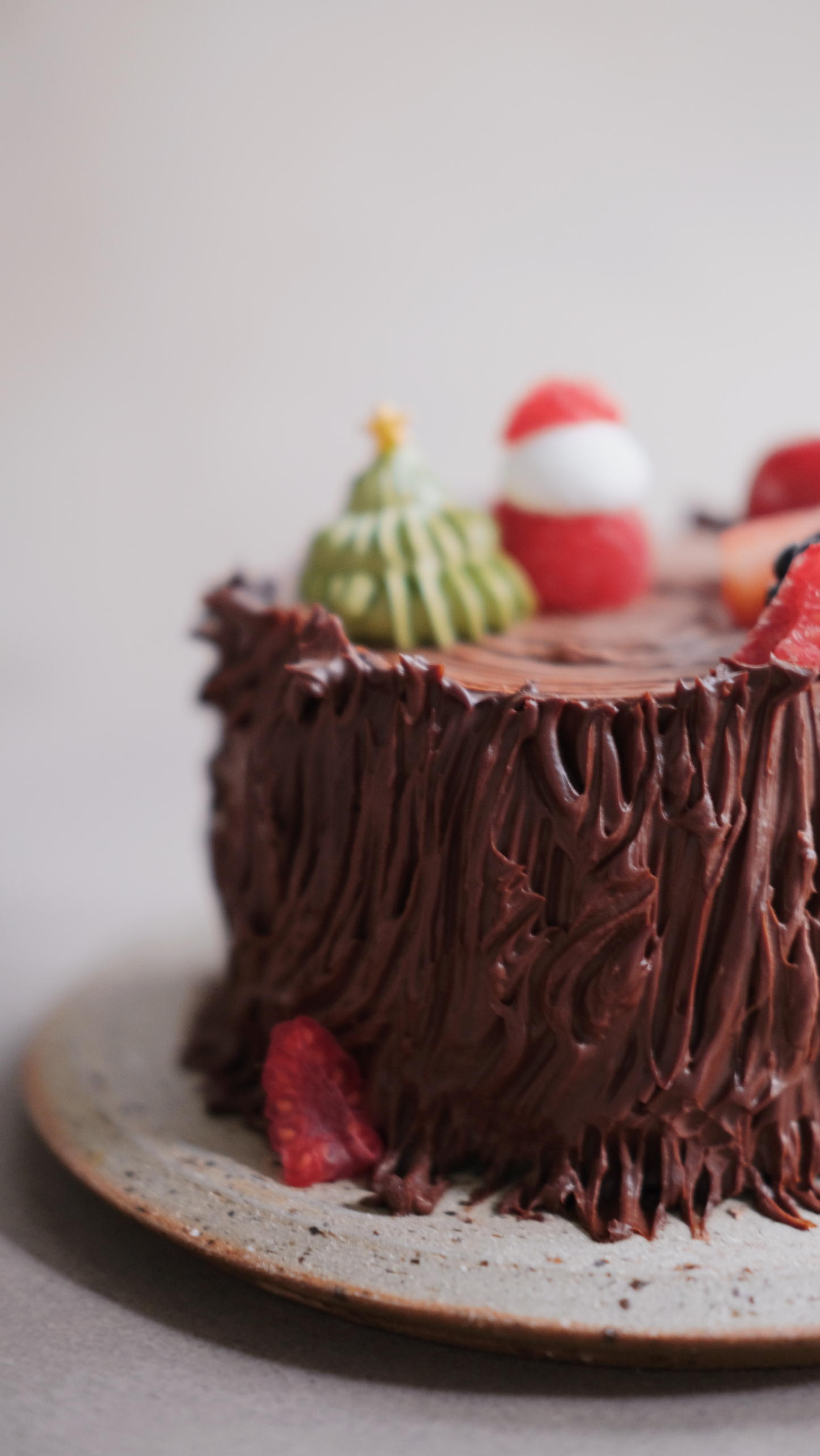 ⏐聖誕限定款⏐純素黑朱古力車厘子木頭蛋糕